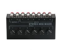 Mixer DJ, Mixer passivo a 6 canali Audio Mixer audio stereo professionale Mixer audio Ingresso RCA portatile