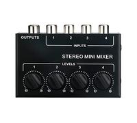 Mixer DJ, Mixer passivo stereo a 4 canali Mixer audio Mixer audio portatile Ingresso RCA Rumore ultra basso