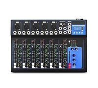 Mixer DJ, Mixer professionale a 7 canali audio USB Bluetooth for performance sul palco KTV dal vivo