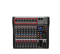 Mixer DJ, Mixer professionale a 8 canali, console di missaggio, supporto Bluetooth, USB, alimentazione Phantom 48V for la registrazione di feste