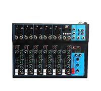 Mixer DJ, Professional Sound Mixer Table Stage Live Studio Mini Console di missaggio Usb Dj Ktv Show 7 canali