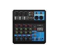Mixer DJ professionale portatile a 5 canali Console di missaggio USB con alimentazione phantom 48v incorporata for la trasmissione live sul palco