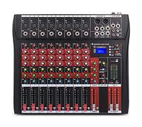 Mixer live, USB 8 canali Meeting U Disk MP3 Wedding di Mixer Amplificatore professionale Mixer Stage Audio Mixer Karaoke Display a colori Studio Mixing Desks