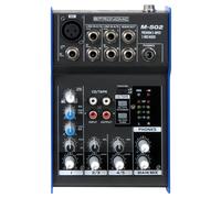 Pronomic M-502 Mixer Live/Studio (1 Canale Mono XLR/Jack, 2 Canali Stereo, EQ a 3 bande, Alimentazione Phantom 48V)