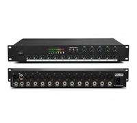 Mixer Microfonico A 12 Canali, Mixer Distribuzione Microfono Cablato Rack Con Ingressi Xlr & 6,35 Mm, Alimentazione Phantom 48v Raggruppata, Eq 3 Bande, Misuratore Led & Soppressione Feedback