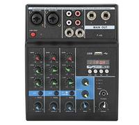 Mixer, mixer a 4 canali, console di missaggio stereo USB, con scheda per computer di casa, alimentatore 48V, plug and play, forniture KTV, 110V-240V(EU)