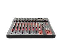 Mixer mixer a 8 canali, registrazione di palco DJ, console Sound Board con 8 ingressi microfono XLR, mixer audio, mixer DJ mixer stereo per podcasting 48 V
