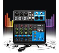 Mixer Mixer Controller Audio USB Bluetooth 5 Canali 48V Phantom Power Stereo live DJ Studio Streaming