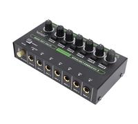 Mixer, Mixer da Studio a 6 Mini Mixer in Metallo Funzionamento a Bassissimo Rumore Mixer di Stereo con Controllo del Microfono (Spina UE 100-240 V)