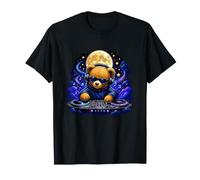 Mixer Musicale DJ Bear Moon Night Beats Party Maglietta