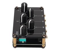 Mixer Passivo a Doppio Canale, Mini Mixer, Ingresso 4 In 1 Out, Mixer Stereo Portatile a Bassissimo Rumore per PC Phone Club Bar