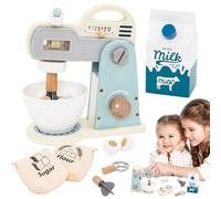 Mixer Per Bambini - Set Gioco Cucina con Frullatore - Accessori In Legno Per Set Da Cucina Giocattolo, Giocattoli Per Gioco Simbolico Per Bambini Dai 3 Ai 5 Anni, Ragazze E Ragazzi