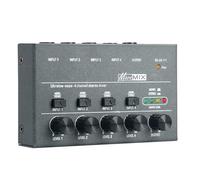Mixer per DJ, 4/6/8 canali Mini Mixer Ultra Low Noise Type-C 5V 2A Mixer Stereo Facile da Usare for Piccoli Club e Bar(4 Channels)
