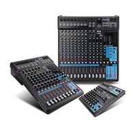 Mixer per DJ Mixer amplificato 10/12/16 canali Mixer SPX Effetto digitale Doppio display con mixer riverbero di gruppo con Bluetooth USB Webcast Mixer per brani karaoke Console di missaggio