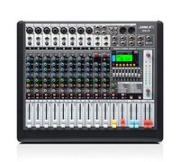 Mixer per DJ Mixer di potenza a 12 canali con attrezzatura Bluetooth Supporto per effetti digitali pre-livello per conferenze Scheda USB/SD Adatto per aziende Case Console di missaggio comp