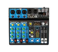 Mixer per DJ, Mixer USB a 5 canali DJ Sound Controller Mini Mixer Professionale Console di missaggio portatile con 256 DSP