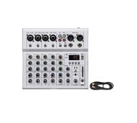 Mixer per USB A 6 Canali Interfaccia Audio Professionale Portatile Console Scheda Audio per Registrazione Chitarra Studio Canto B