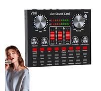 Mixer podcast, mixer audio scheda audio dal - Mixer audio professionale,Effetti mixer per DJ e apparecchiature audio per il cambio di voce, scheda audio per karaoke dal per podcast in streaming live