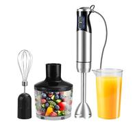 Mixer portatile da 4 in 1 miscelatore portatile elettrico, spremiagrumi da uova da taglio alimentare da 1000w, lame a doppia miscelazione in acciaio inossidabile adatte per cucine zuppe di cibi black