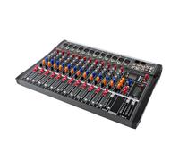 Mixer professionale da 48 V, console, 12 canali, con ingresso USB, MP3, Bluetooth, display LCD, Stereo DJ Audio Mixer per festival musicali
