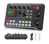 Mixer professionale for interfaccia audio DJ, studio di produzione podcast portatile ALL-IN-ONE con microfono XLR for lo streaming live Attrezzatura per podcast(Only Sound Card)