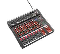 Mixer professionale soundboard console, sistema da tavolo a 8 canali, mixer audio stereo, console mixer 48 V Phantom Power, per studi di registrazione, radiotelevisive