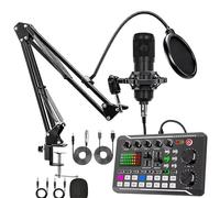 Mixer scheda audio dal vivo con effetti e cambia voce, scheda mixer audio con luce LED, effetti sonori multipli per streaming e podcasting