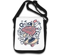 Mixer Skater Music Mixer Lets Party Art Borsa a tracolla bianca