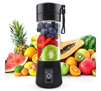 Mixer Smoothie Maker Spremiagrumi portatile: 380 ml, frullatore personale con 6 coltelli in acciaio inox, portatile, senza BPA, con bicchiere di miscelazione USB per frullati e succhi di frutta