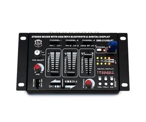 Mixer Sono DJ BM Bmsonic BMS-21USB-BT 4 vie/7 canali, USB BLUETOOTH, Ingressi: 1 PHONO/LINE, 1 PHONO/USB, 1 CD, MICROS