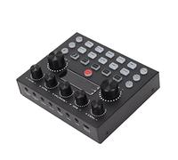 Mixer, Sound Board Stream Mazzo USB Live Sound Card 48khz Suno Plug e Gioca a Doppio Canale per Microfono Dinamico, Scheda Live