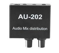 Mixer Stereo 2 Ingressi 2 Uscite Controllo Volume a Basso Rumore Mixer Piccolo da 3,5 Mm per Cuffie, con Alimentazione CC 5-24 V