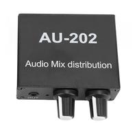 Mixer Stereo a 2 Canali 2 channel mixer 2 Ingressi 2 Uscite Controllo Volume a Basso Rumore Mixer Audio Piccolo da 3 2 channel mixer 5 Mm per Cuffie DC 5-24 V Mezcladores sin alimentación