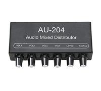 Mixer Stereo Portatile, Mini Mixer a Basso Rumore 2 in 4 Out, Mixer Amplificatore Stereo, Mixer Amplificatore per Cuffie Stereo, per Club, Bar