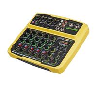 Mixer versatile con scheda audio, funziona con adattatori USB o CA/CC(Yellow)