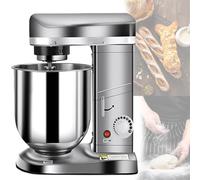 Mixeur sur socle pour pâtisserie, pâte, farine, avec grand bol en acier inoxydable de 5/7 L, fouet, batteur et crochet pétrisseur, 3 vitesses réglables, pour usage domestique ou commercial,