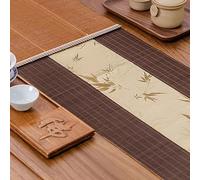 MiXia Runner Runner da Tavola Intrecciato in bambù Marrone per Tavolo da tè in Legno, Tappetino da Pranzo Resistente al Calore per Cucina Domestica ， Stile Giapponese(Size:30×250cm)