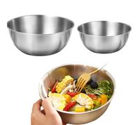Mixing Bowls Stainless Steel - Food Grade Bowl, Kitchen Utensil, Deep Basin | Non-Slip Cooking Bowl, Durable Measuring Container for Baking Preparation, Fruit Cleaning, Salad Serving