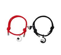 MIXINQIAN 2 magneti per braccialetti astronauti per coppie per attirare le amiche, corda regolabile, treccia intrecciata a mano