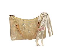 MIXINQIAN Borsa versatile sotto le ascelle intrecciata in pizzo Borse eleganti per le ascelle Borsa a tracolla per la scuola, lo shopping e lavoro Borsa intrecciata in pizzo alla