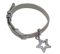 MIXINQIAN Y2K Star Charm Bracciale con cintura in acciaio titanio per donna Egirl Punk Cool Pentagramma Bracciale a portata mano