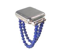 MIXIUJIEN Cinturino per orologio con perline di cristallo curativo - Bracciale in pietra naturale per equilibrio emotivo ed energia positiva cinturino con perline (1 agata rossa, nera 38/40/41-20 mm
