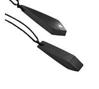 MIXIUJIEN Ciondolo guardiano energetico a rombo grezzo in shungite ad alta purezza - Ciondolo in cristallo nero giovanile, regalo +(sconto multipezzo) (1), 1, Agata