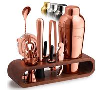 Mixology & Craft - Set di 10 barre in mogano 3. rame - mogano.