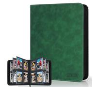 MIXPOET Raccoglitore Top Loader Carte, Album Card Binder 4 Tasche per 112 Top Loaders, Raccoglitori Carte Collezionabili - YGO/PTCG/MTG/TCG Sports Cards, Libro Porta, Non per carte SENZA un Top Loader