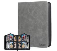 MIXPOET Raccoglitore Top Loader Carte, Album Card Binder 4 Tasche per 112 Top Loaders, Raccoglitori Carte Collezionabili - YGO/PTCG/MTG/TCG Sports Cards, Libro Porta, Non per carte SENZA un Top Loader