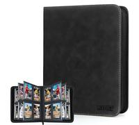 MIXPOET Raccoglitore Top Loader Carte, Album Card Binder 4 Tasche per 112 Top Loaders, Raccoglitori Carte Collezionabili - YGO/PTCG/MTG/TCG Sports Cards, Libro Porta, Non per carte SENZA un Top Loader