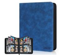 MIXPOET Raccoglitore Top Loader Carte, Album Card Binder 4 Tasche per 112 Top Loaders, Raccoglitori Carte Collezionabili - YGO/PTCG/MTG/TCG Sports Cards, Libro Porta, Non per carte SENZA un Top Loader