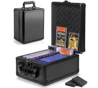 MIXPOET Valigetta Carte Gradate Custodia, Scatola Portaoggetti per Cartes Compatibile con Portacarte MTG PSA CSG SGC, Trading Card Holder Box per Carte Sportive, Top Loader e One Touch