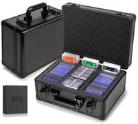 MIXPOET Valigetta Carte Gradate Custodia, Scatola Portaoggetti per Cartes Compatibile con Portacarte MTG PSA CSG SGC, Trading Card Holder Box per Carte Sportive, Top Loader e One Touch (Large)